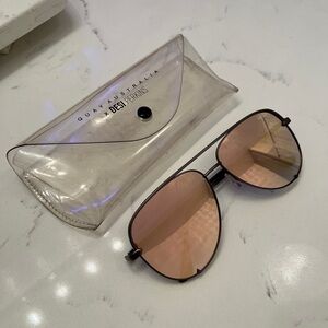 QUAY Australia x Desi Perkins High Key Rose Gold Aviator Sunglasses